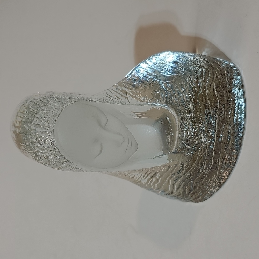 Viking Glass Virgin Mary Madonna Sculpture Figurine